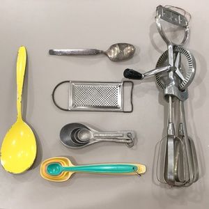 Bundle of 6 Vintage Kitchen Mixer and tools